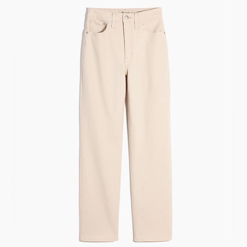 NWT Madewell Perfect Vintage Straight Jean - Off White Sz 32